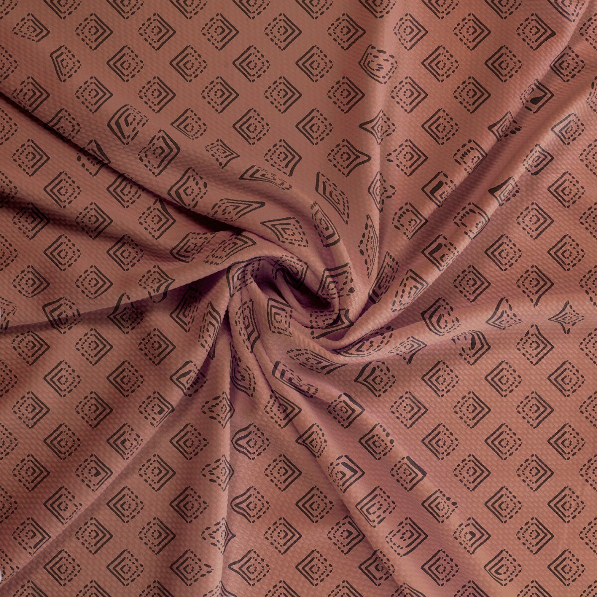 Cocoa and Black Diamond Boho Bullet Fabric 1 yard