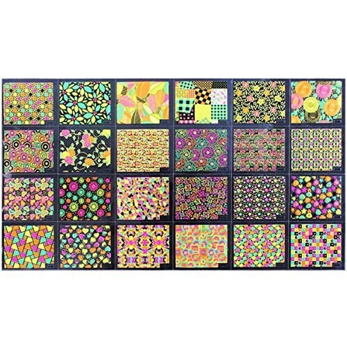 Wrapables 24 Sheets Neon Party Nail Sticker Sheets Nail Art Sheets