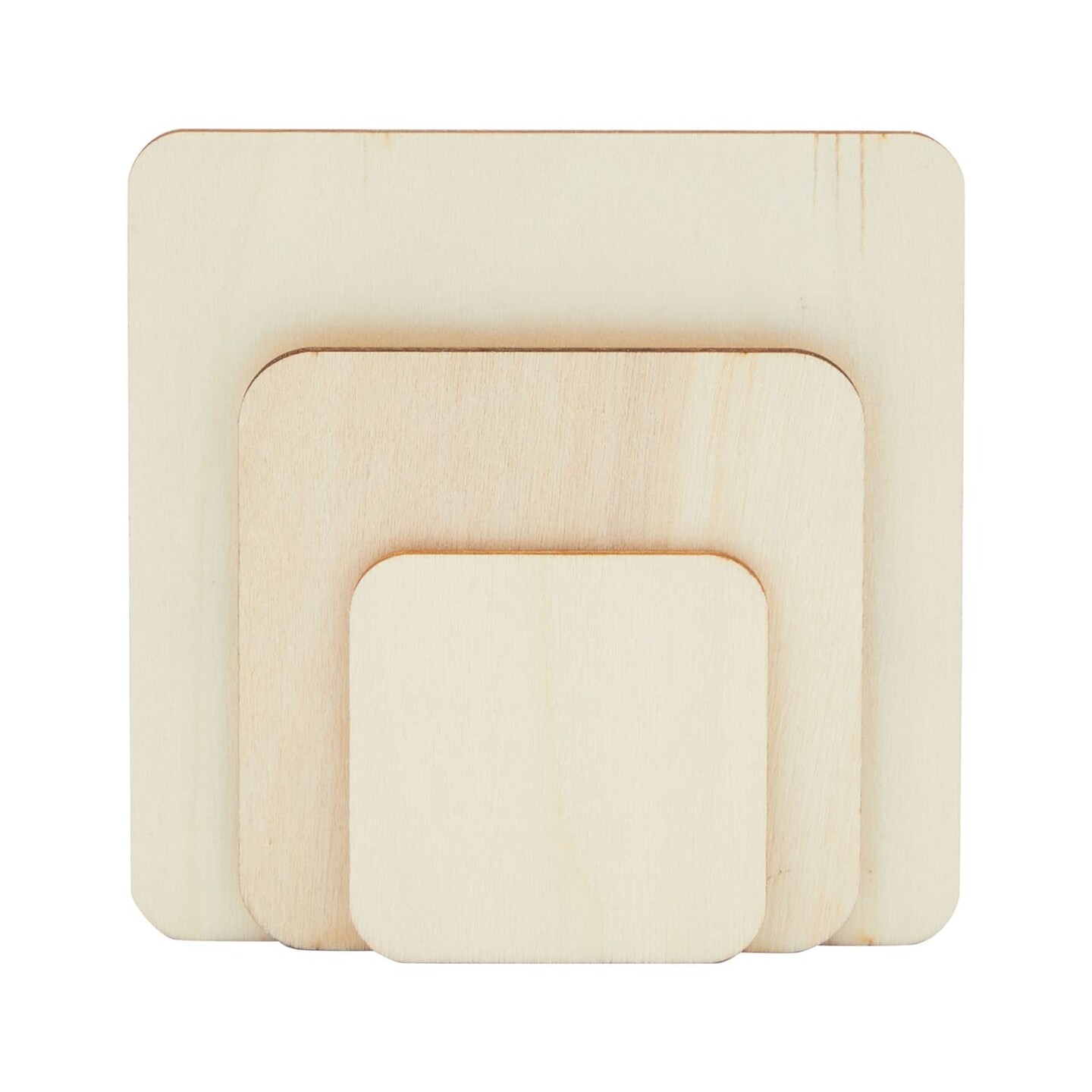 70 Pieces Unfinished Wood Squares for Crafts, Wood Burning, Engraving (3 Sizes, 2", 3", 4")