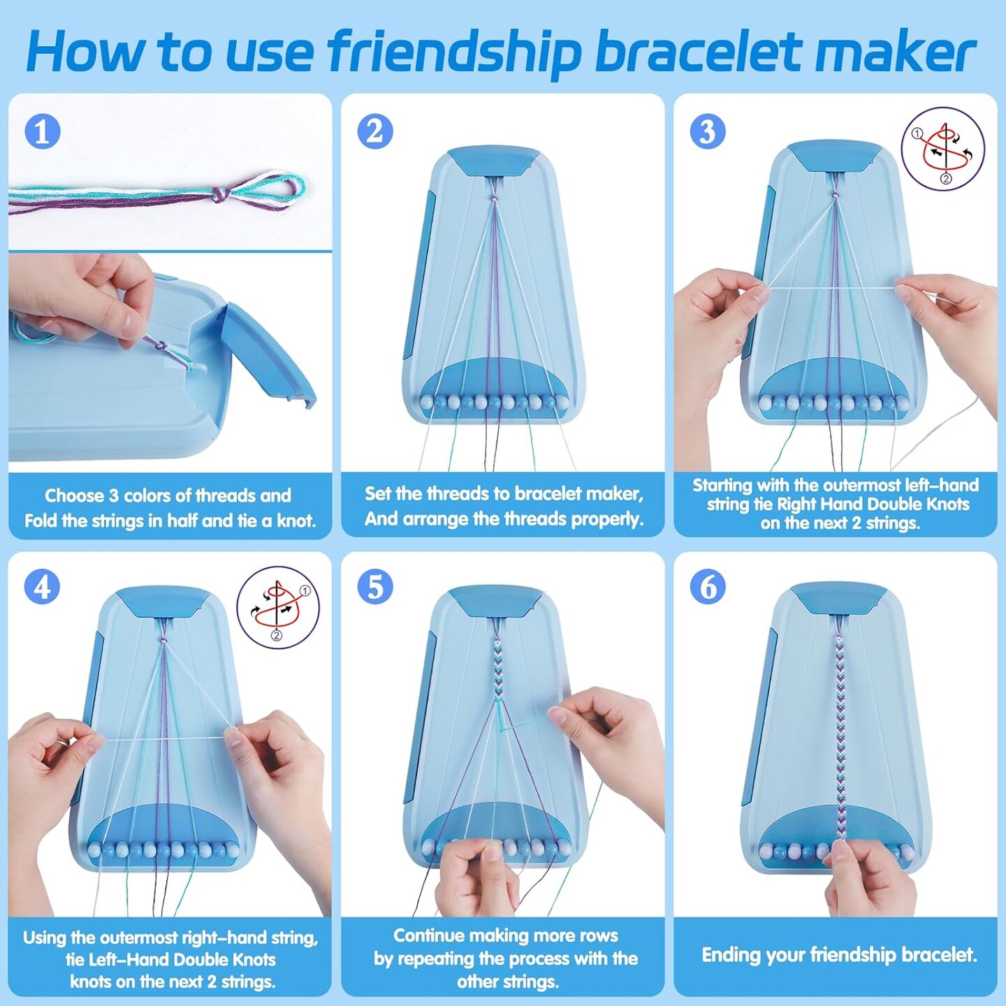 Friendship Bracelet Making Kit - Arts &#x26; Crafts Gift for Kids Ages 6-12