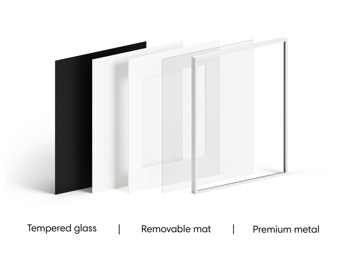 Haus and Hues Aluminum Glass and Matted Picture Frame