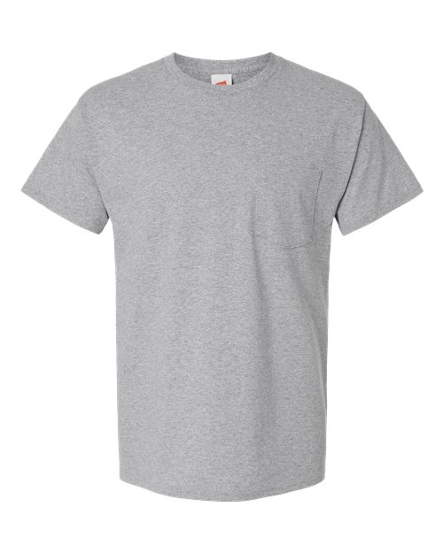 Hanes® Essential T Pocket Crew Neck Short Sleeve T-Shirt for Crafting and Customization