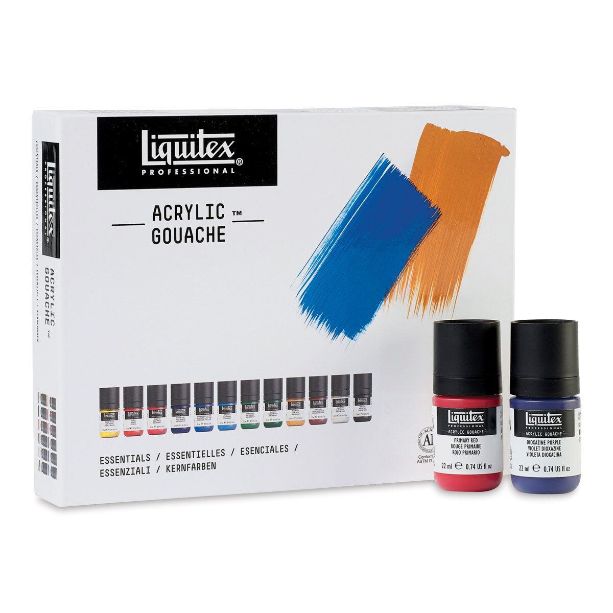 Liquitex Acrylic Gouache - Set of 12, Essentials, 22 ml