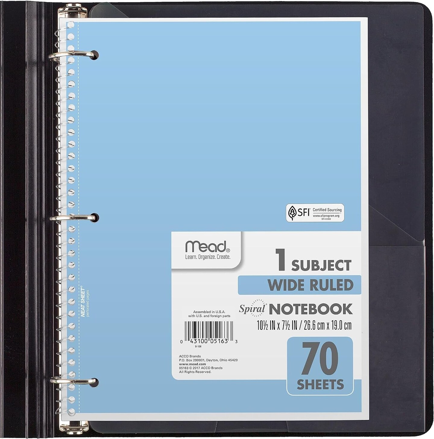 6-Pack Assorted Pastel Colors Notebooks
