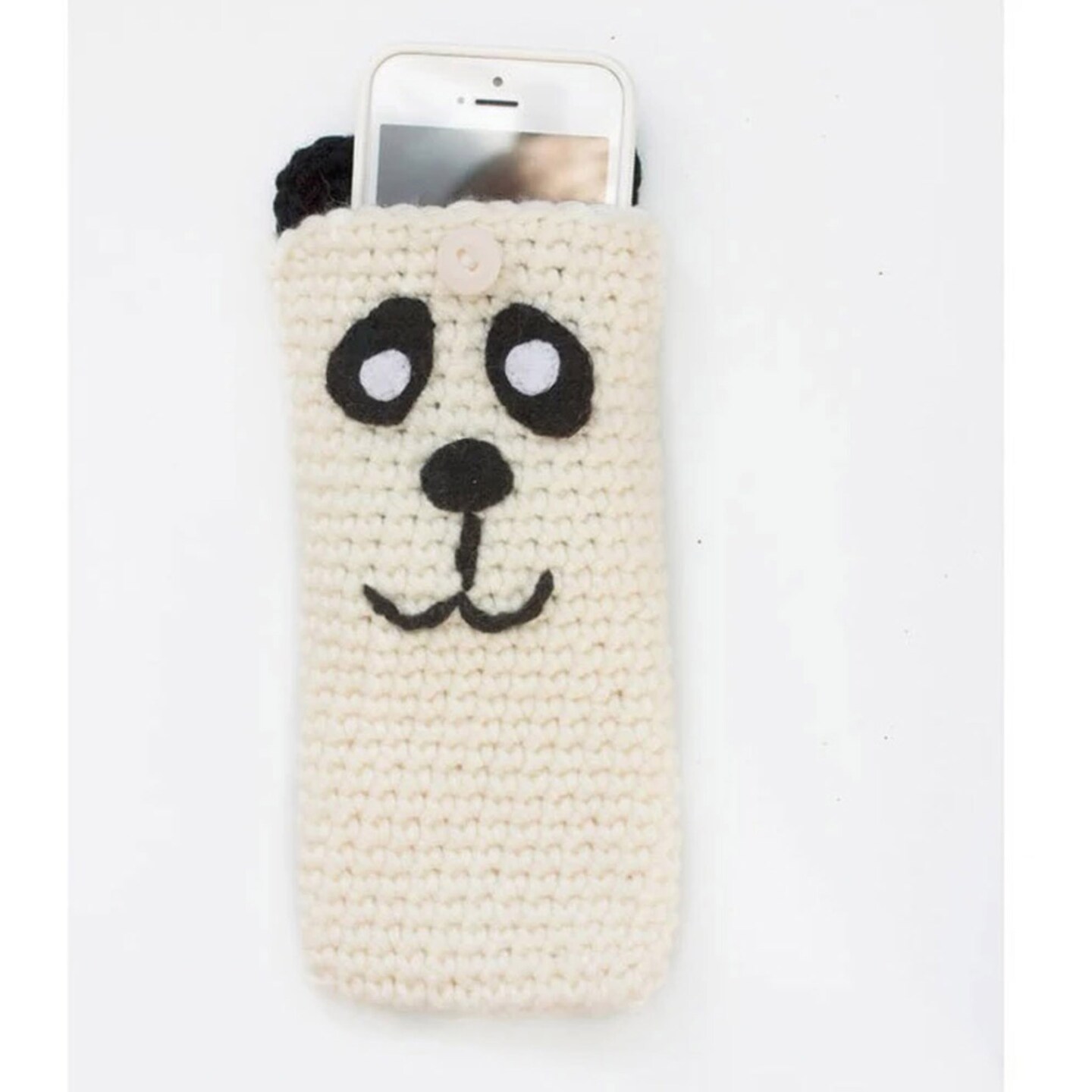 Crochet Animal Phone Case, Cat, Dog, Fox, Owl, Pig, Panda