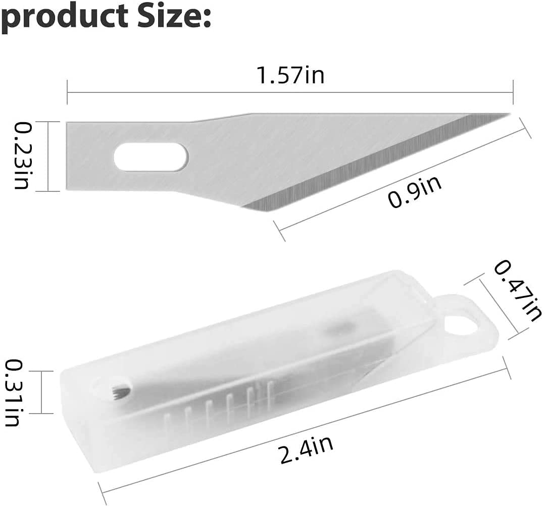 23 Pieces Craft Knife Precision Hobby Knife Kit, 1 Exacto Knife with 20 Spare Art Knife Blades for Art, Scrapbooking, Stencil