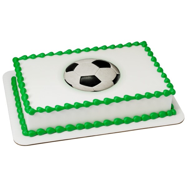 Soccer Ball Edible Cake Topper Image 1/4 sheet