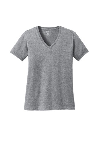 Port &#x26; Company&#xAE; Ladies Core Cotton V-Neck Short Sleeve T-Shirt