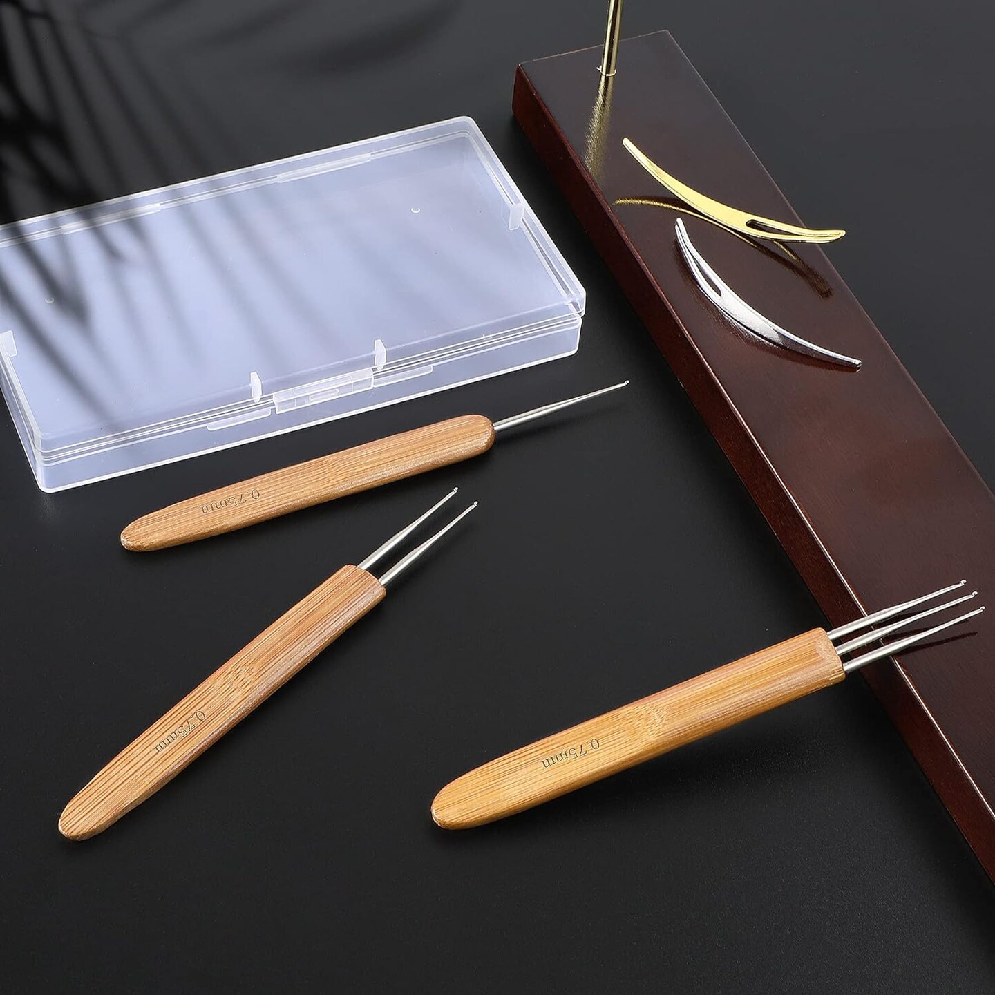 Dreadlock Crochet Hook Tool,Braid Hair Dreadlocks Needle Weaving Crochet for Braid Craft (0.75mm)
