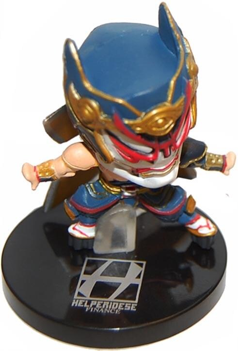 Blue fin Tiger &#x26; Bunny Origami Cyclone Petite Trading Figure