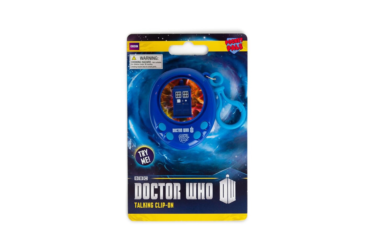 Doctor Who TARDIS Talking Clip On Keychain - Pocket Pal &#x26; Backpack Keyring