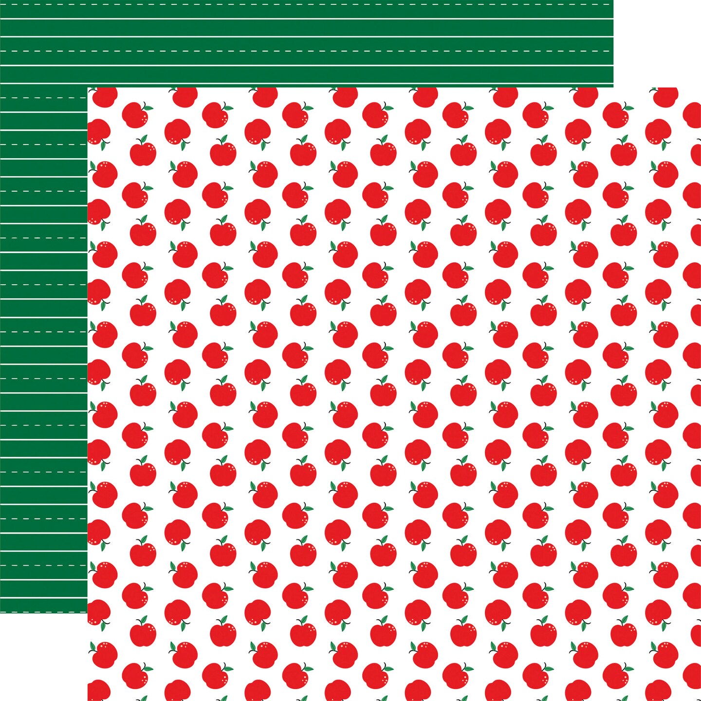 Echo Park First Day Of School/Teacher&#x27;s Apple 12 x 12 Double-sided Cardstock Paper
