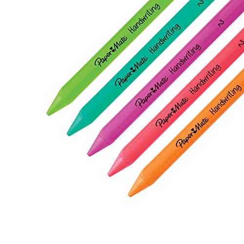 Paper Mate Handwriting Triangular Mechanical Pencil Set with Lead & Eraser Refills, 1.3mm, Fun Barrel Colors, 8 Count