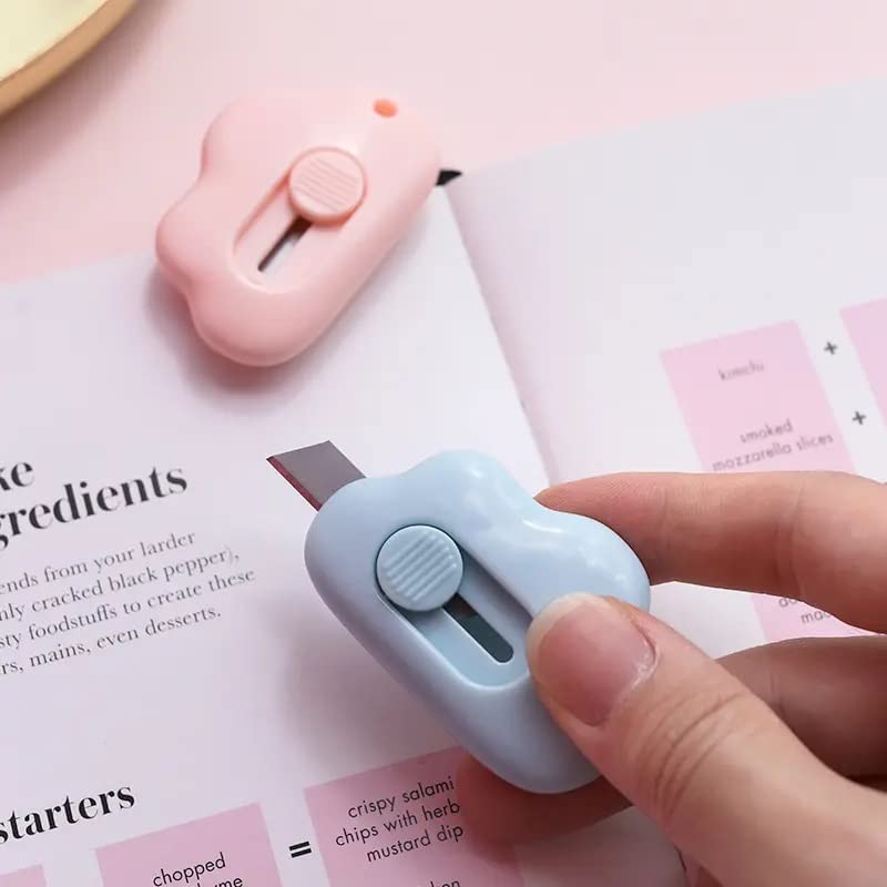 4PCS Mini Cloud Box Cutter, Cute Cloud box Cutter, Cutting Paper Blade Office School Supplies Stationery Gift