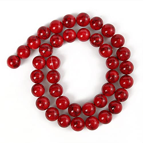 BEADNOVA Red Tiger Eye Beads Natural Crystal Beads Stone Gemstone Round  Loose Energy Healing Beads with Free Crystal Stretch Cord for Jewelry  Making