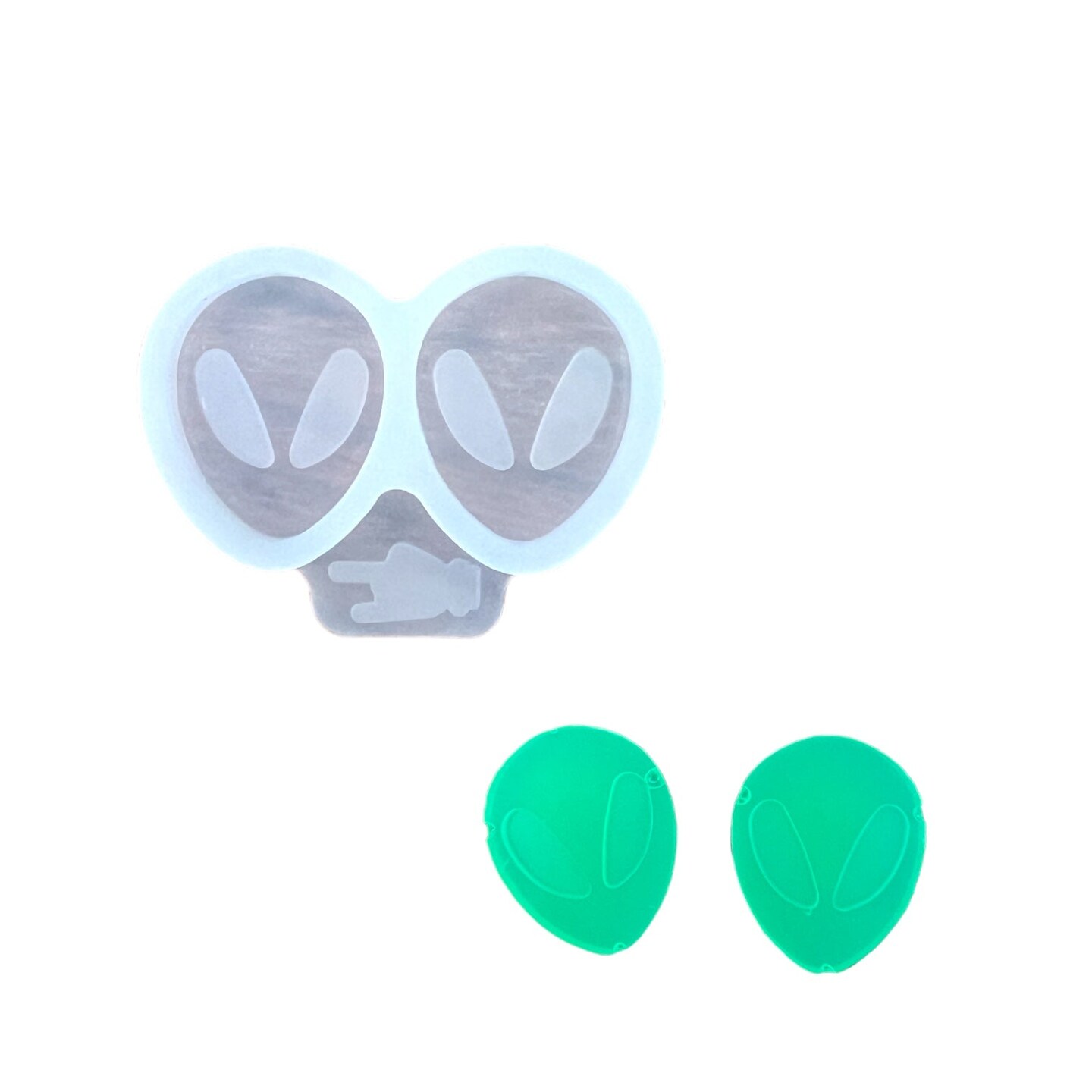 Tiny Alien Halloween Resin Rockers Exclusive Stud Earring Mold for UV and Epoxy Resin