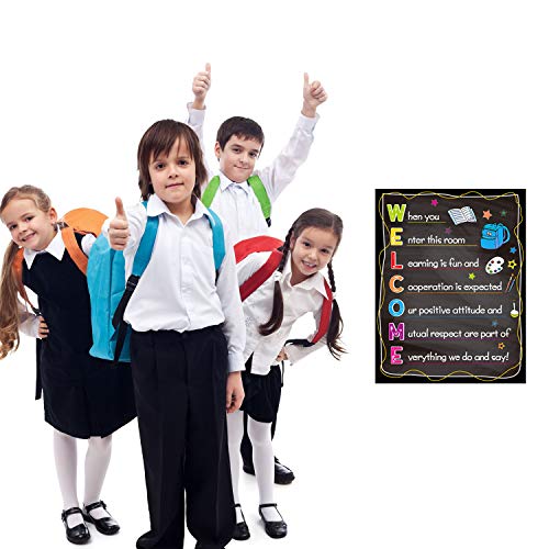 Welcome Classroom Poster Back to School Classroom Decorations Motivational Sign 11 X 14 for Preschool Middle High School Classroom Decor