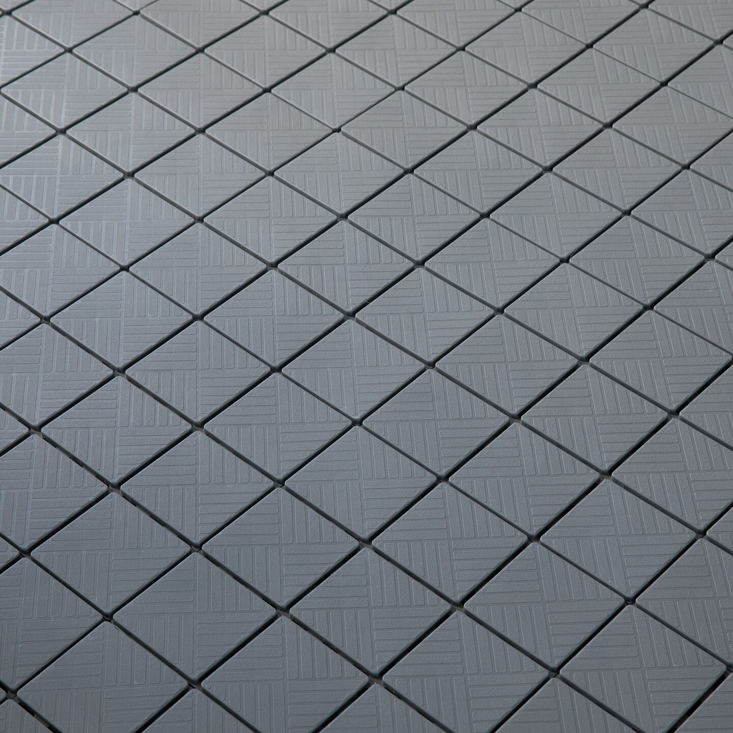 Gray Interlocking Garden Path Tiles Outdoor Flooring Decorative Floor Grass Paver, Pack of 5