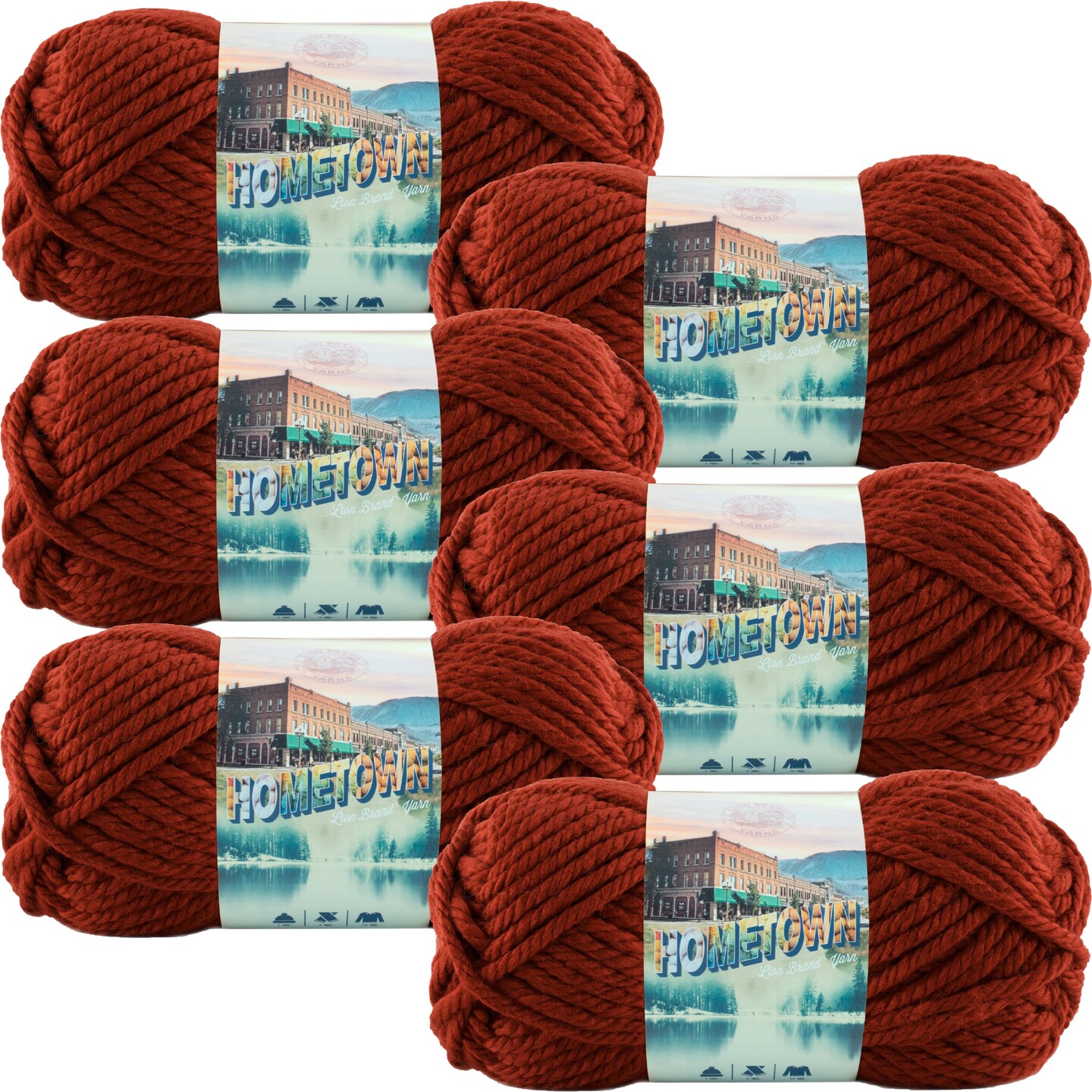 (6 Pack) Lion Brand Yarn Hometown Yarn, Tampa Spice