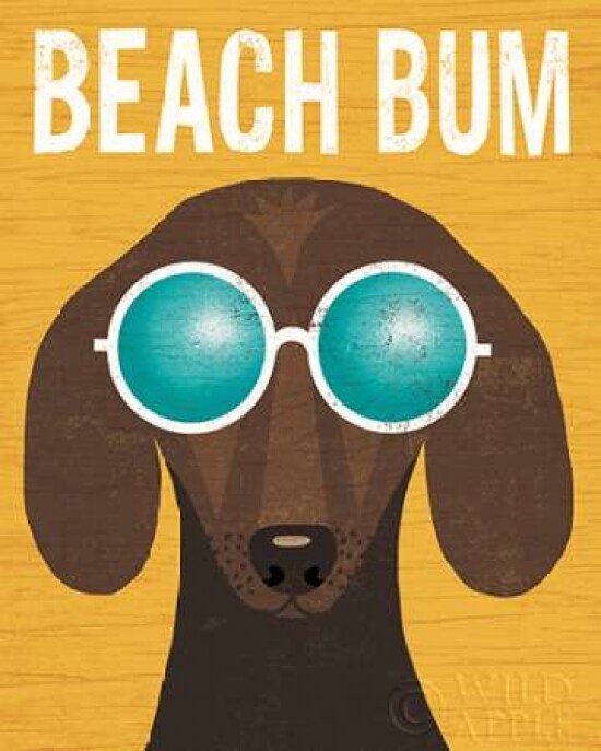 Beach Bums Dachshund I Bum Poster Print by Michael Mullan - Item # VARPDX23288