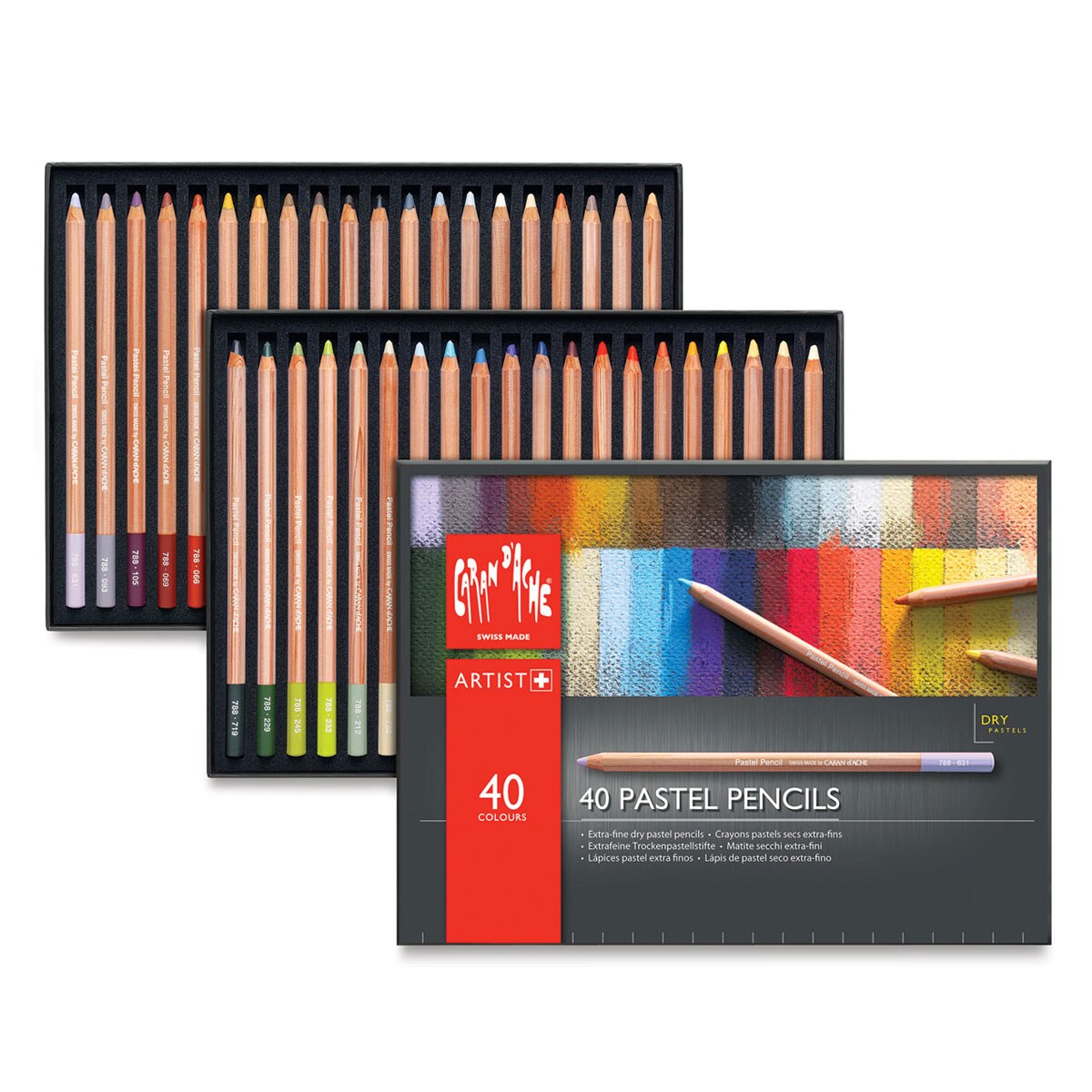 Caran d&#x27;Ache Pastel Pencil Set - Assorted Colors, Set of 40