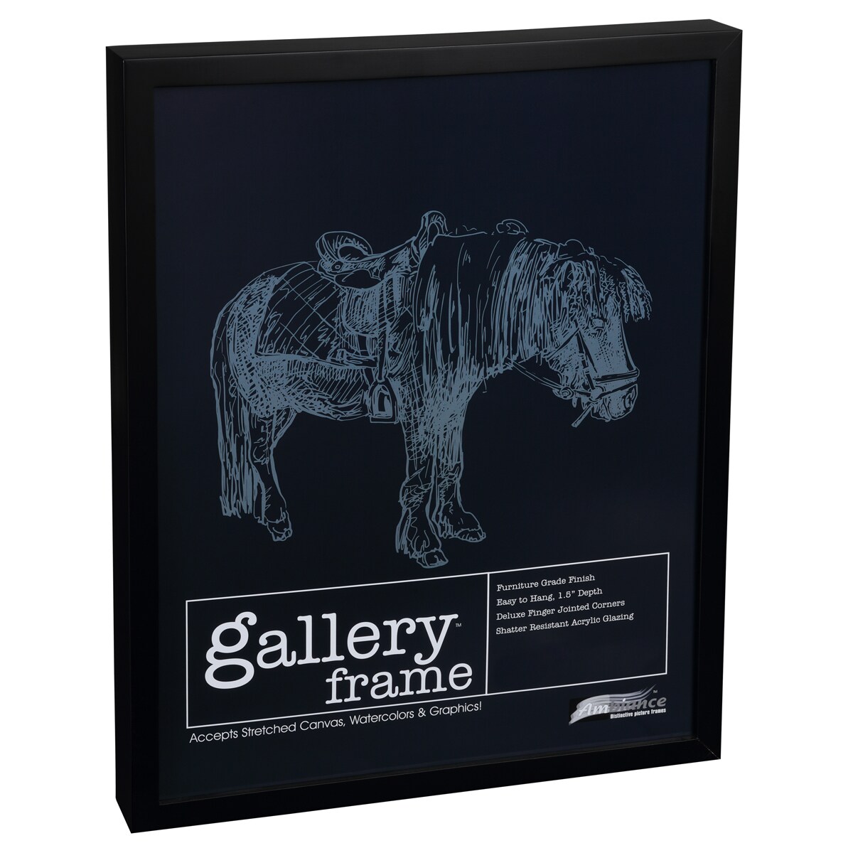 Ambiance Gallery Wood 1.5&#x22; Deep Picture Frame -  Professional Quality Frames for Stretch Canvas, Artists, Display, Home Decor, &#x26; More!