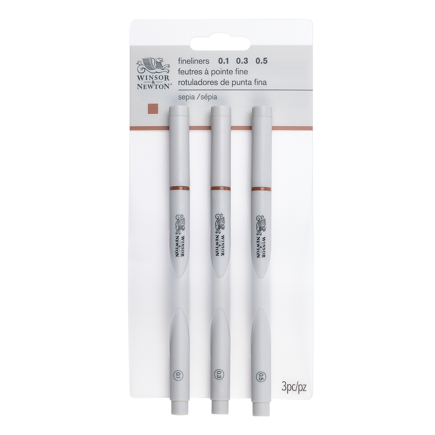 Winsor &#x26; Newton Fineliner Set, Sepia, 3-Pens