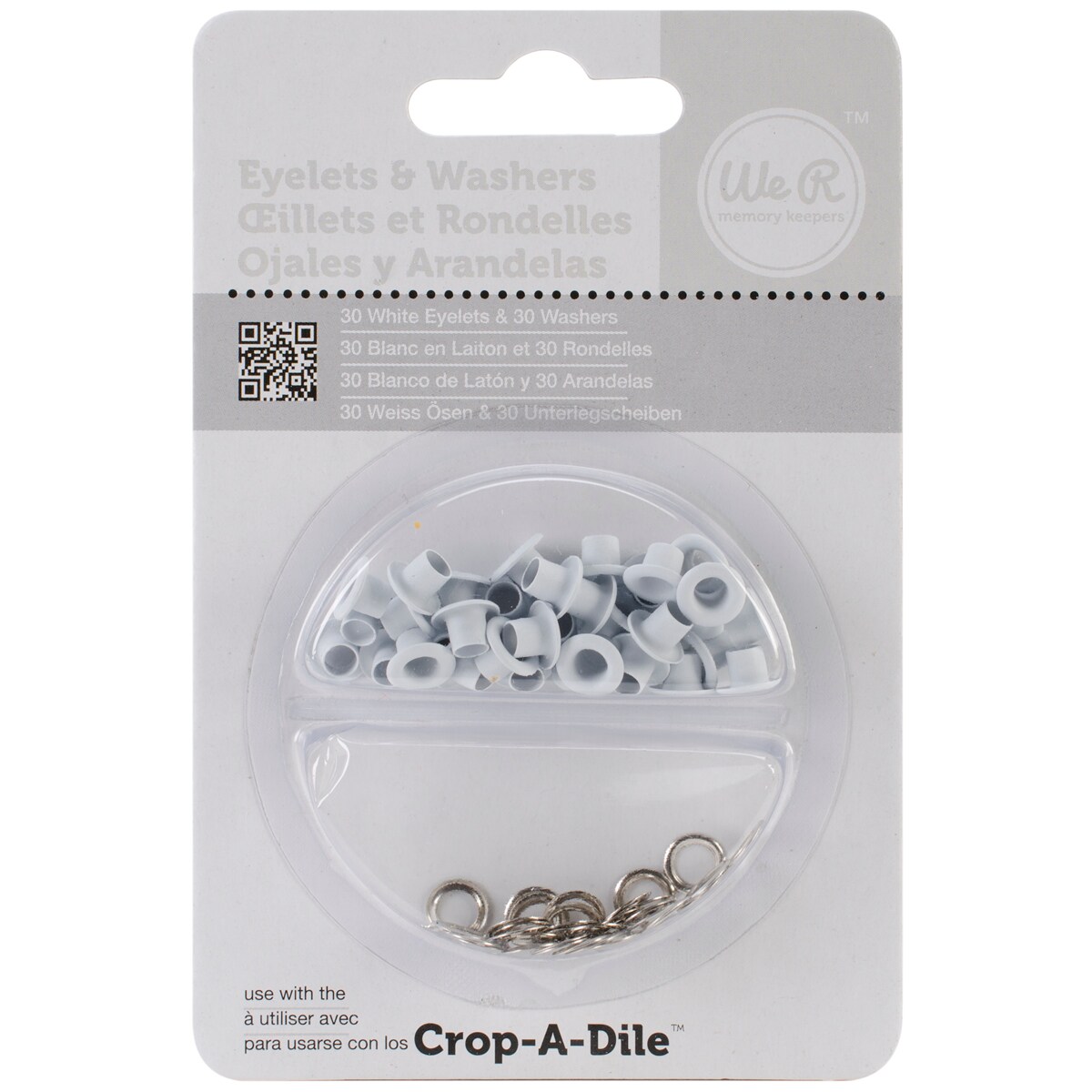 We R Eyelets &#x26; Washers Standard-White 70/Pkg