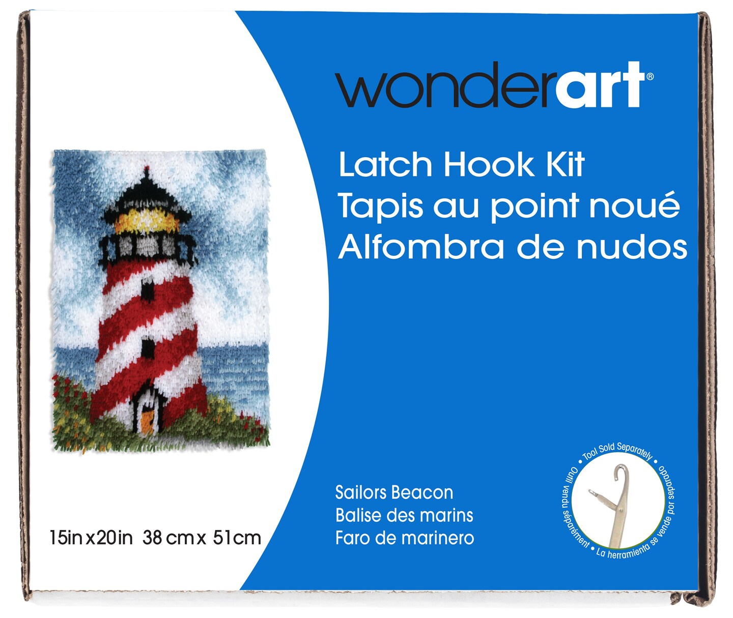 Wonderart Latch Hook Kit 15&#x22;X20&#x22;-Sailors Beacon