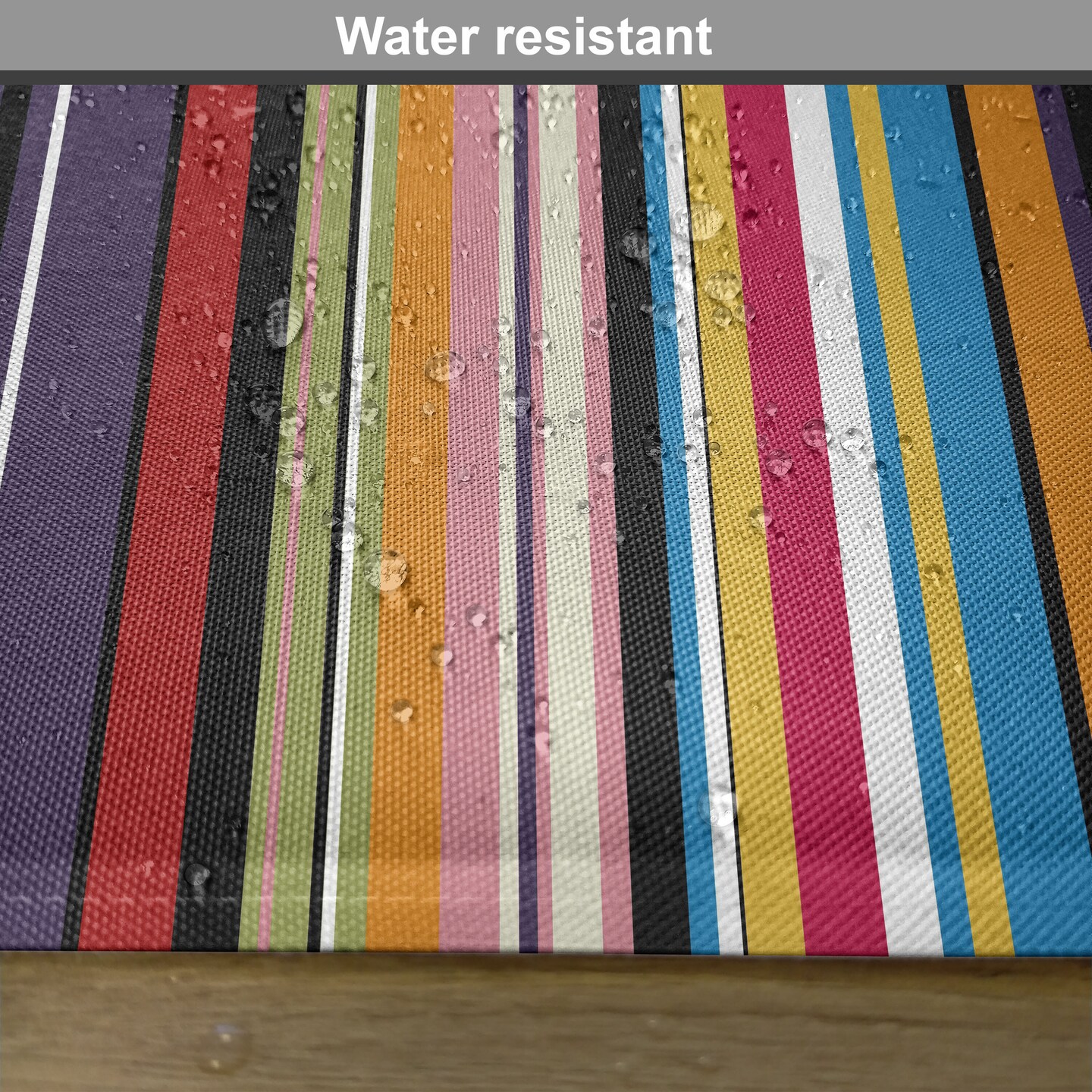 Ambesonne Abstract Place Mats Set of 4, Vibrant Colored Stripes Vertical Pattern Funky Modern Tile Illustration, Washable Fabric Placemats for Dining Table, Standard Size, Multicolor