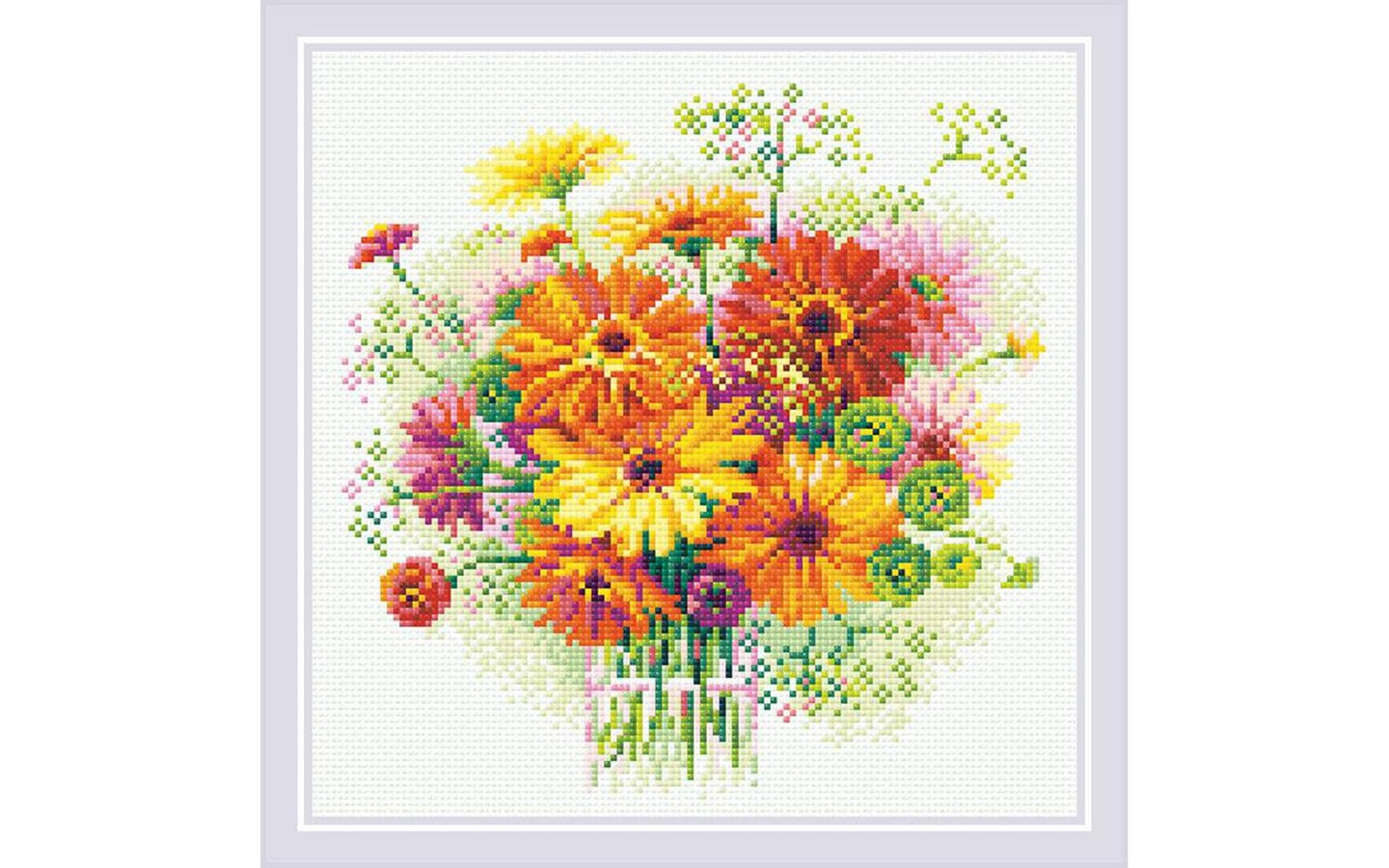 Riolis Diamond Mosaic Kit 11.75x11.75&#x22; Gerberas