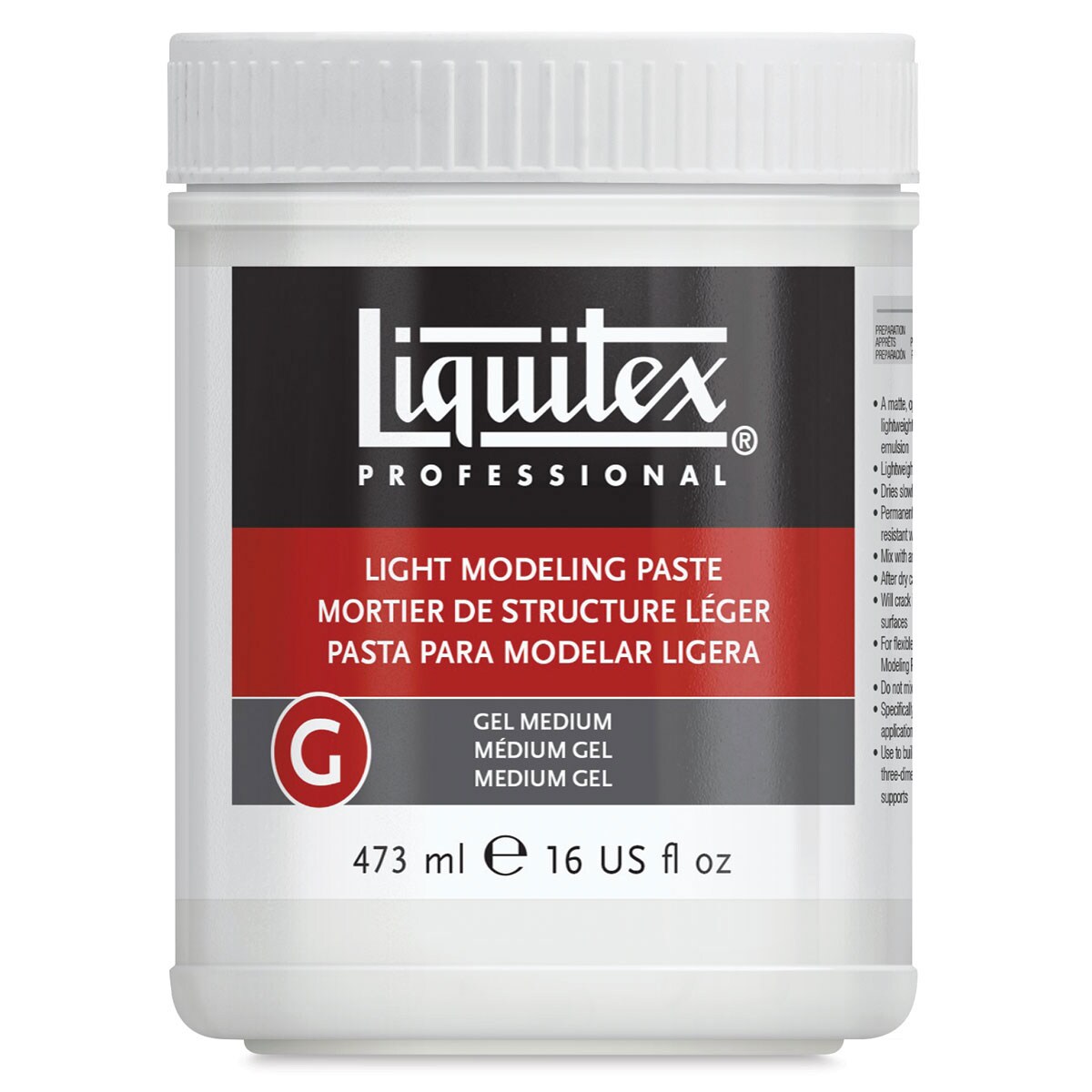 Liquitex Light Modeling Paste - 16 oz jar | Michaels