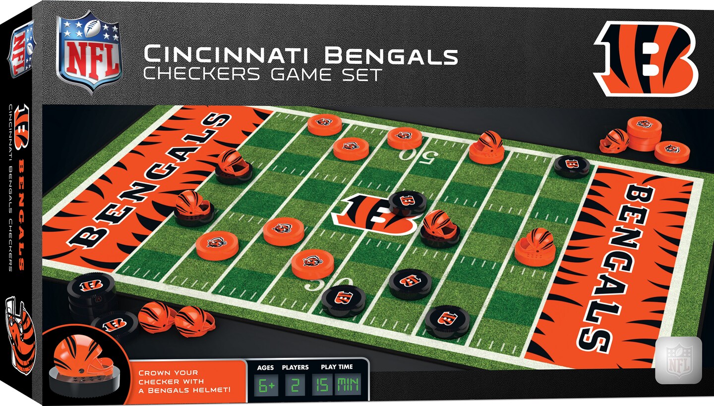 Masterpieces Officially licensed NFL Cincinnati Bengals Checkers