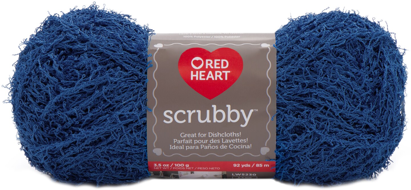 Red Heart Scrubby Yarn-Royal