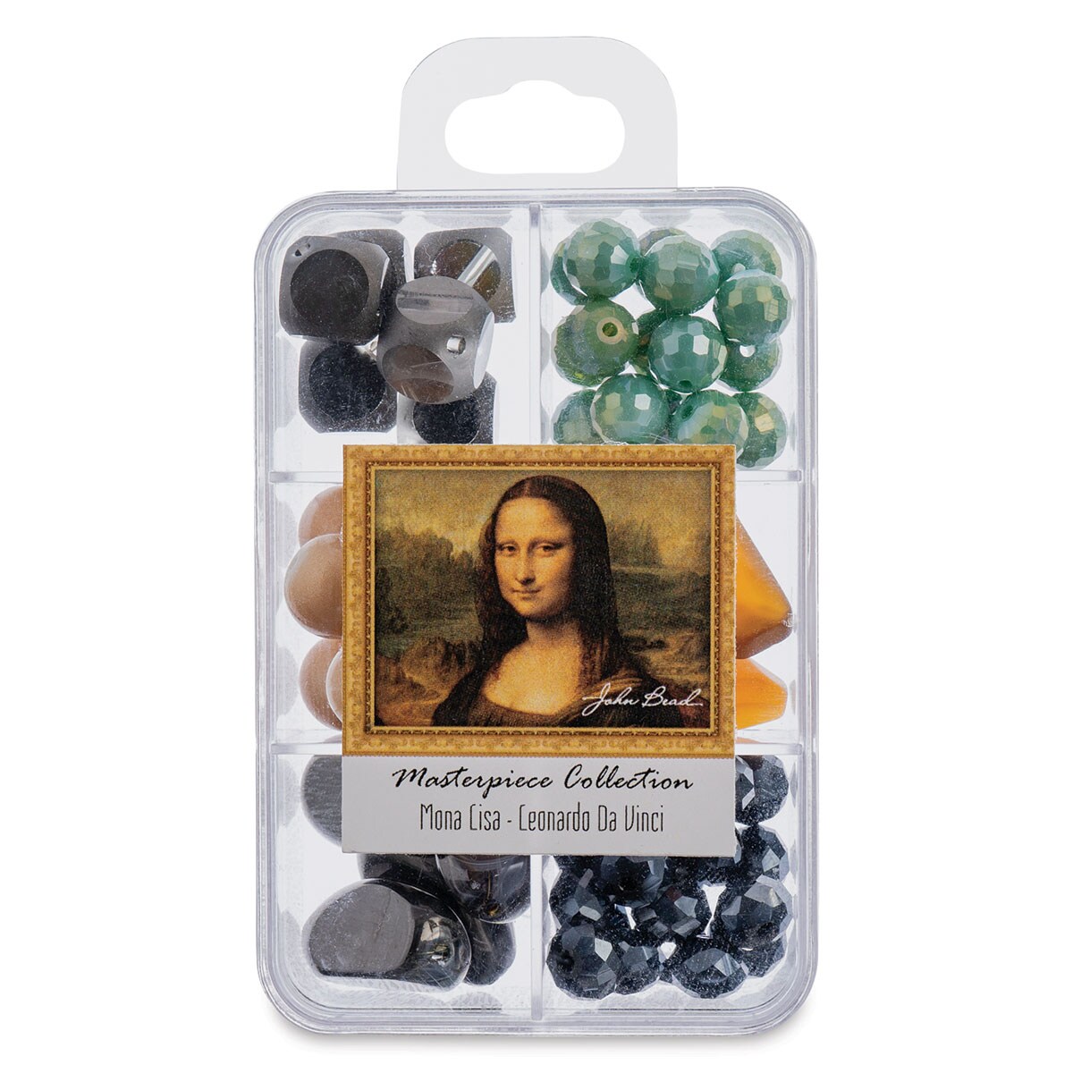 John Bead Masterpiece Collection Glass Bead Box - Mona Lisa/Leonardo Da Vinci