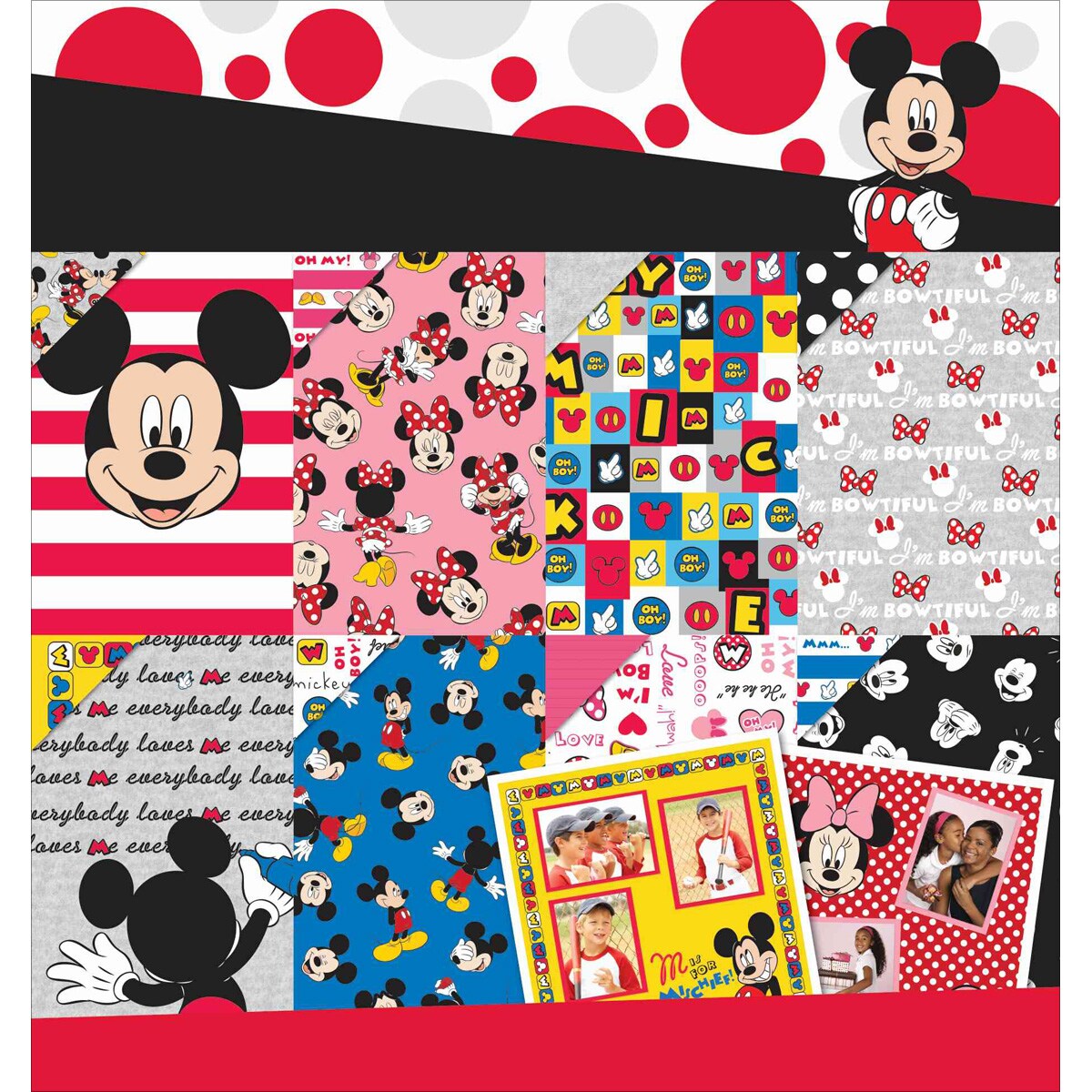 EK Disney Paper Pad 12&#x22;X12&#x22; 36/Pkg-Mickey &#x26; Friends 12 Designs/3ea