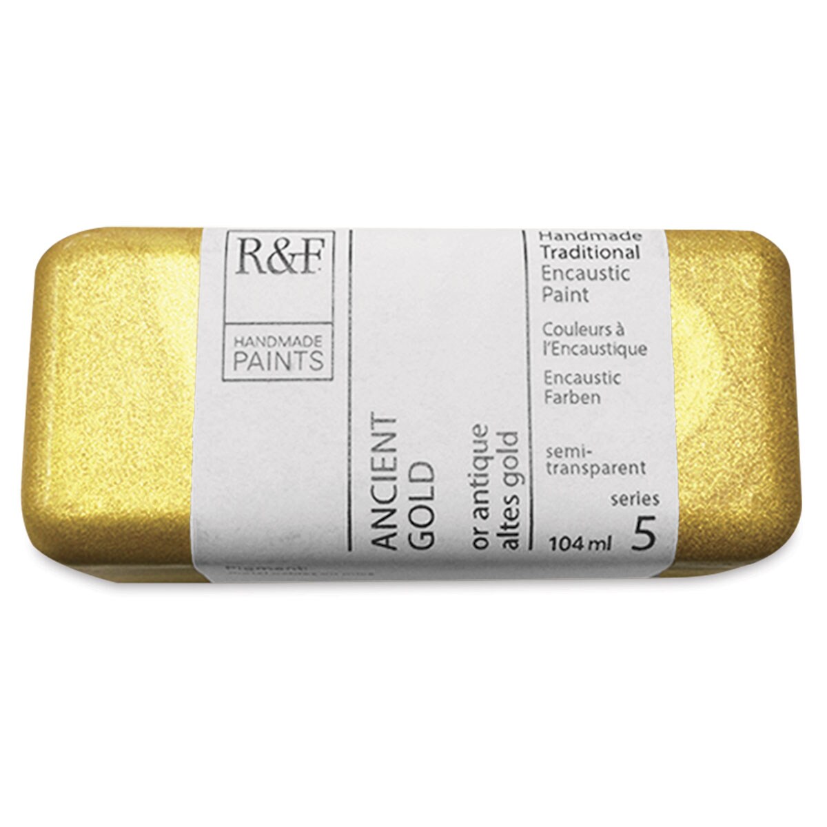 R&#x26;F Encaustic Paint Block - Ancient Gold, 104 ml, Block