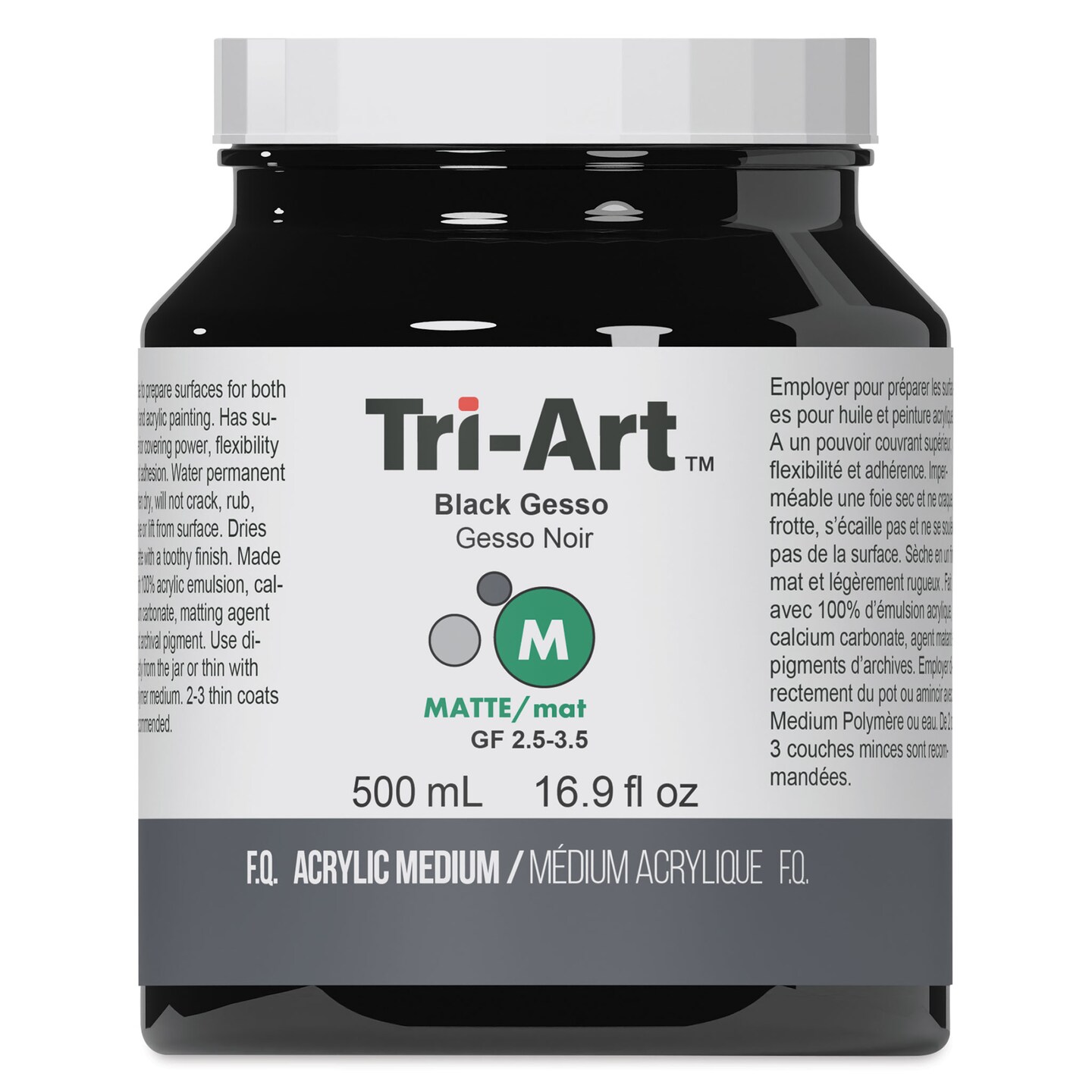 TriArt Acrylic Gesso Black, 500 ml Michaels