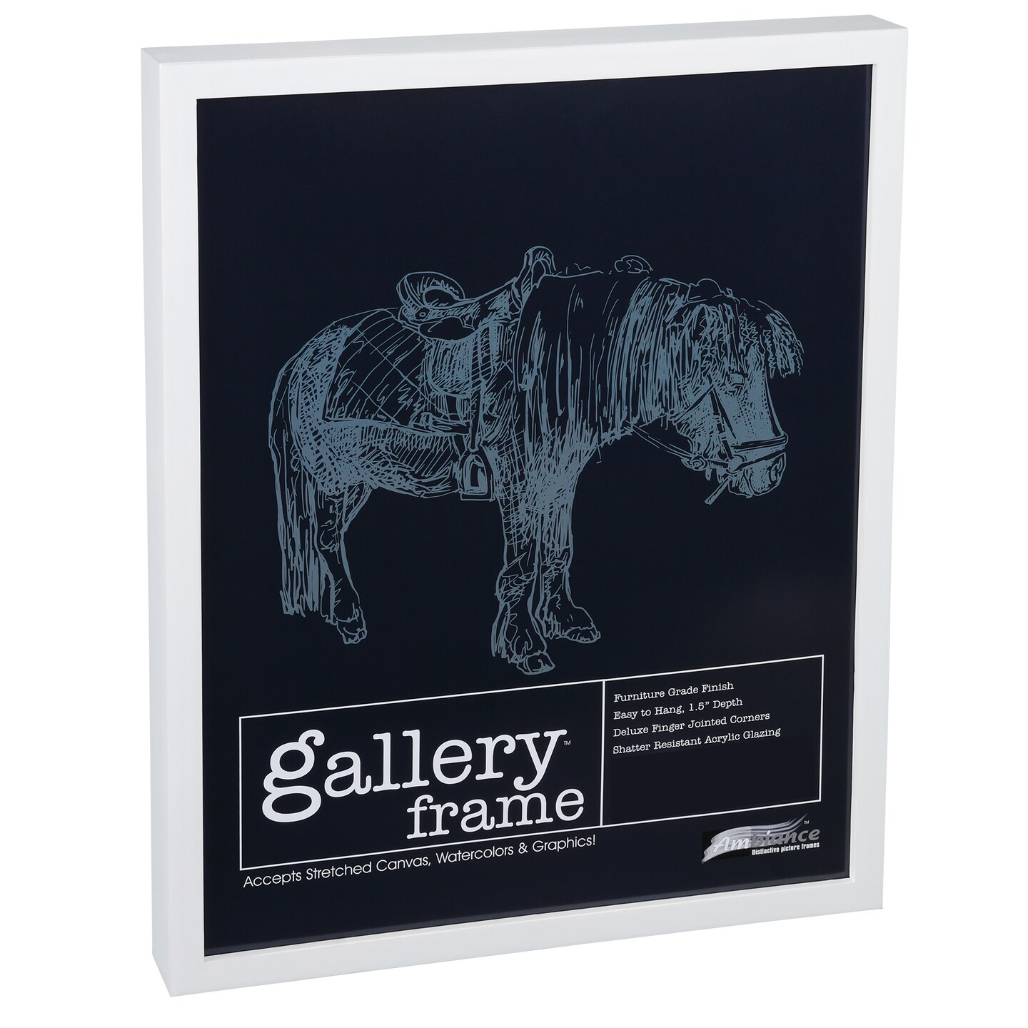 Ambiance Gallery Wood 1.5" Deep Picture Frame - Professional Quality Frames for Stretch Canvas, Artists, Display, Home Decor, & More!