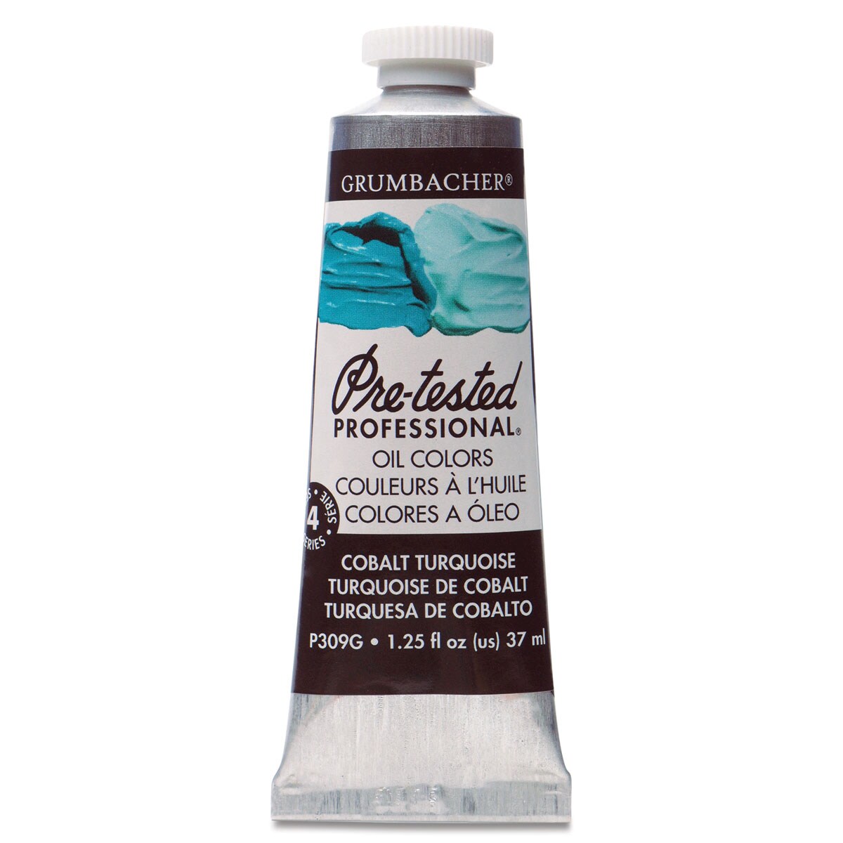 Grumbacher Pre-Tested Artists&#x27; Oil Color - Cobalt Turquoise, 1.25 oz tube