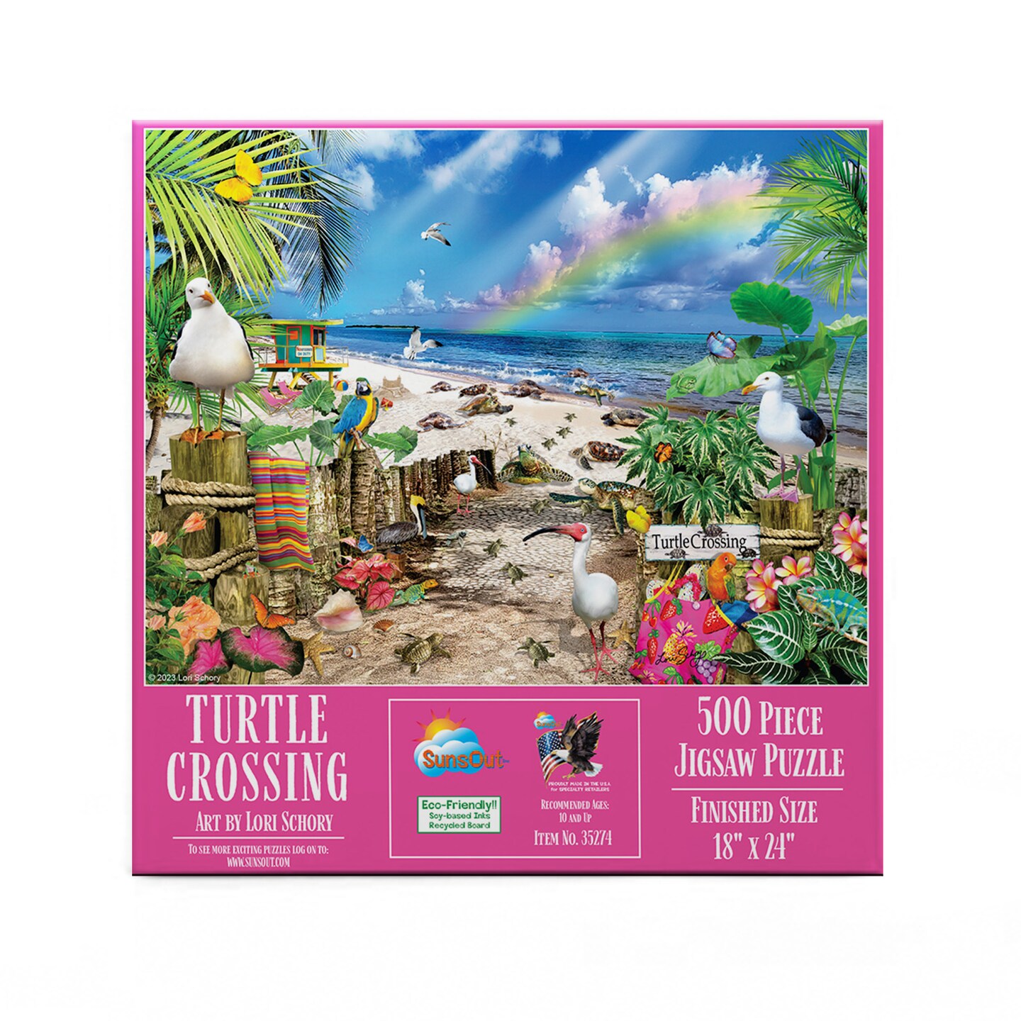 Sunsout Turtle Crossing 500 pc   Jigsaw Puzzle 35274