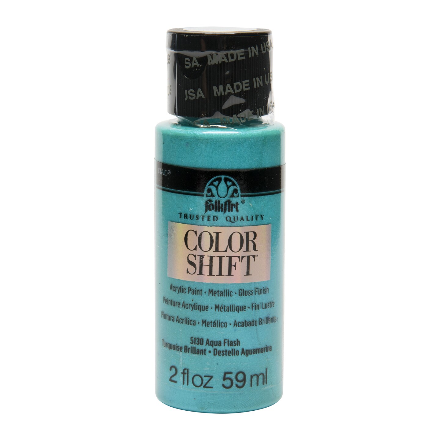 Plaid FolkArt Color Shift Acrylic Paint, 2 oz., Aqua Flash