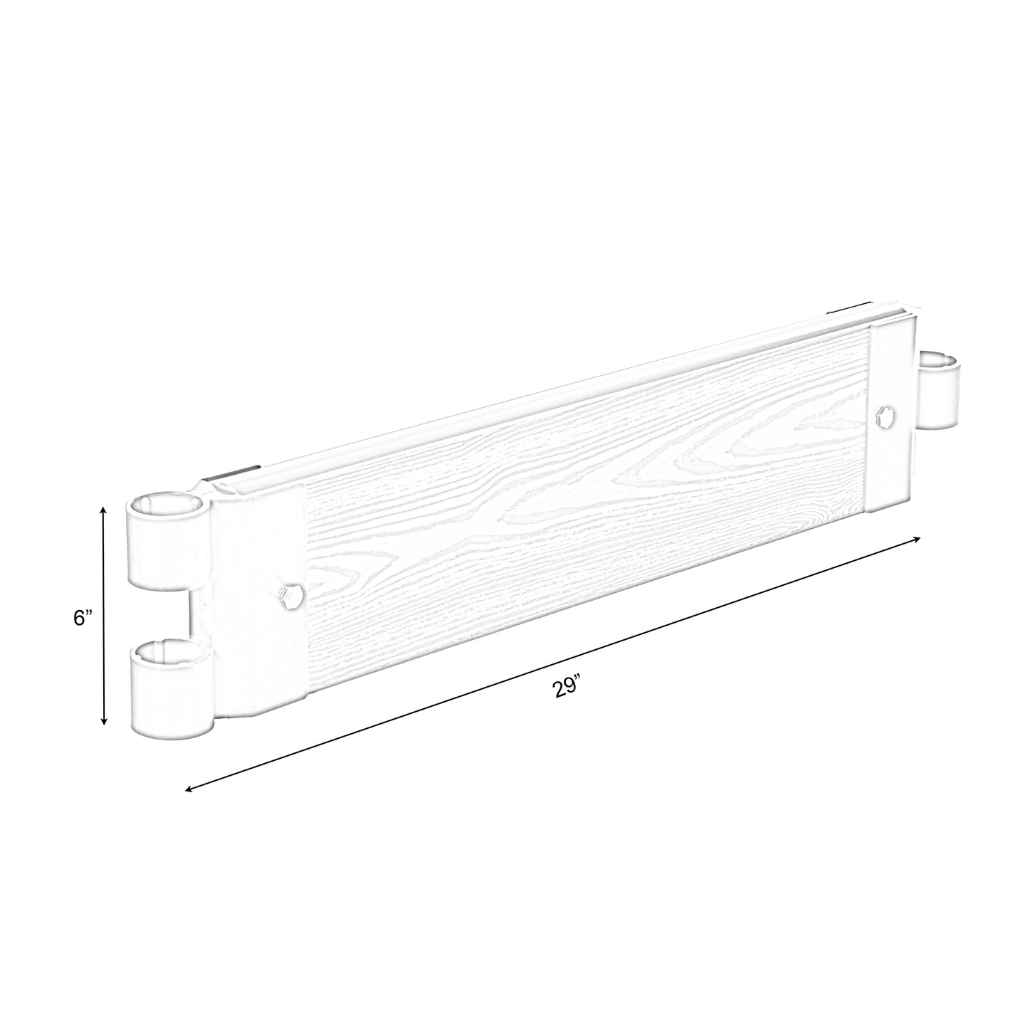 Classic Traditional Durable Wood- Look Raised Outdoor Garden Bed Flower Planter Box