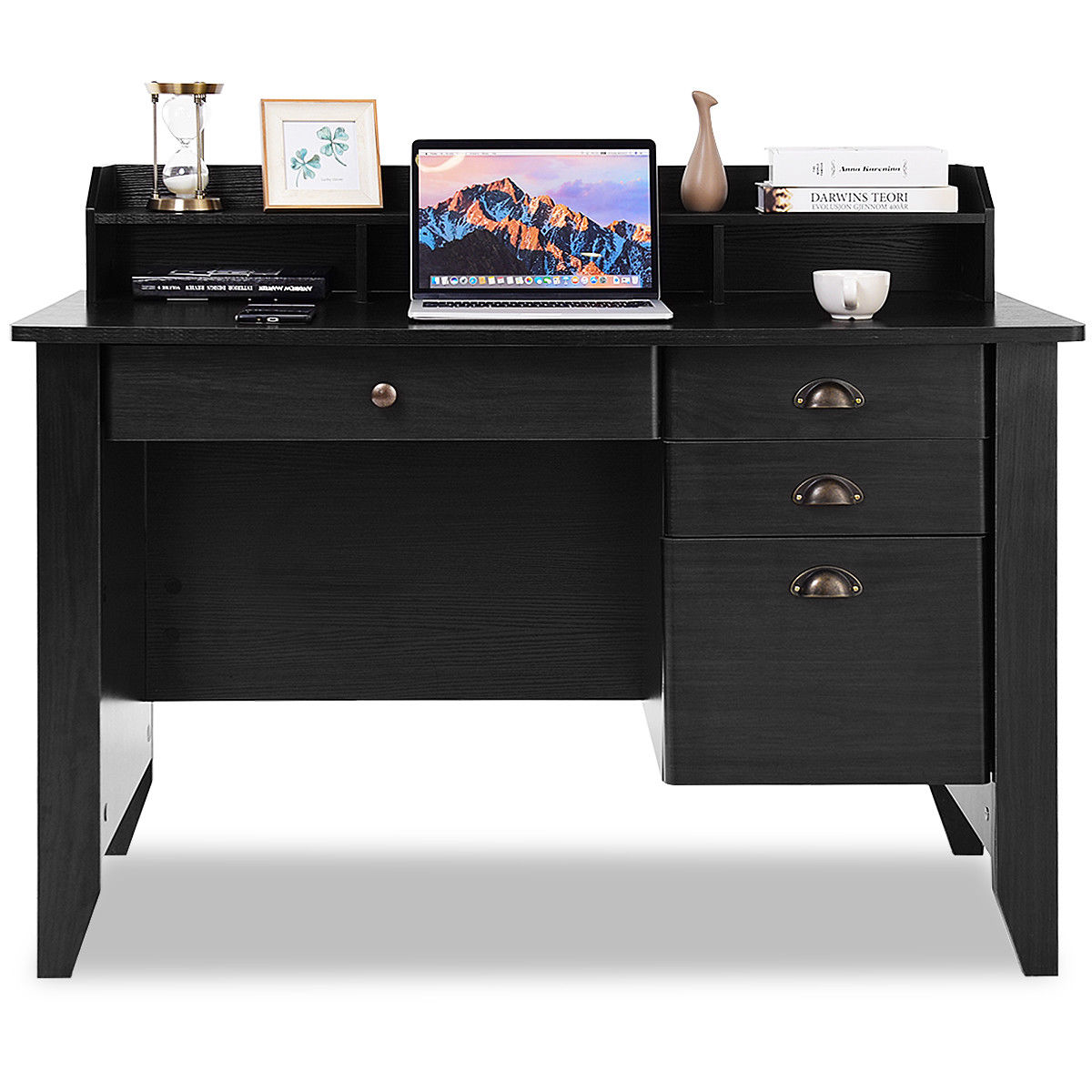 Costway Computer Desk PC Laptop Writing Table Workstation Student Study Furniture Black