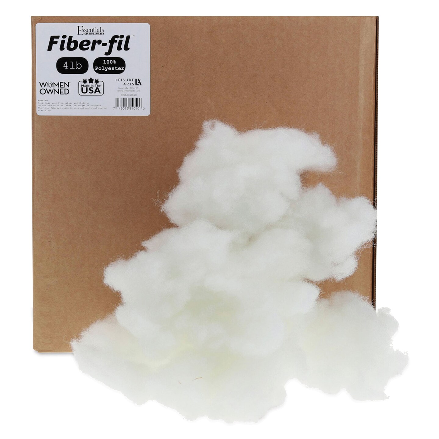 Essentials by Leisure Arts Fiber-fil Polyester Stuffing - 4 lb
