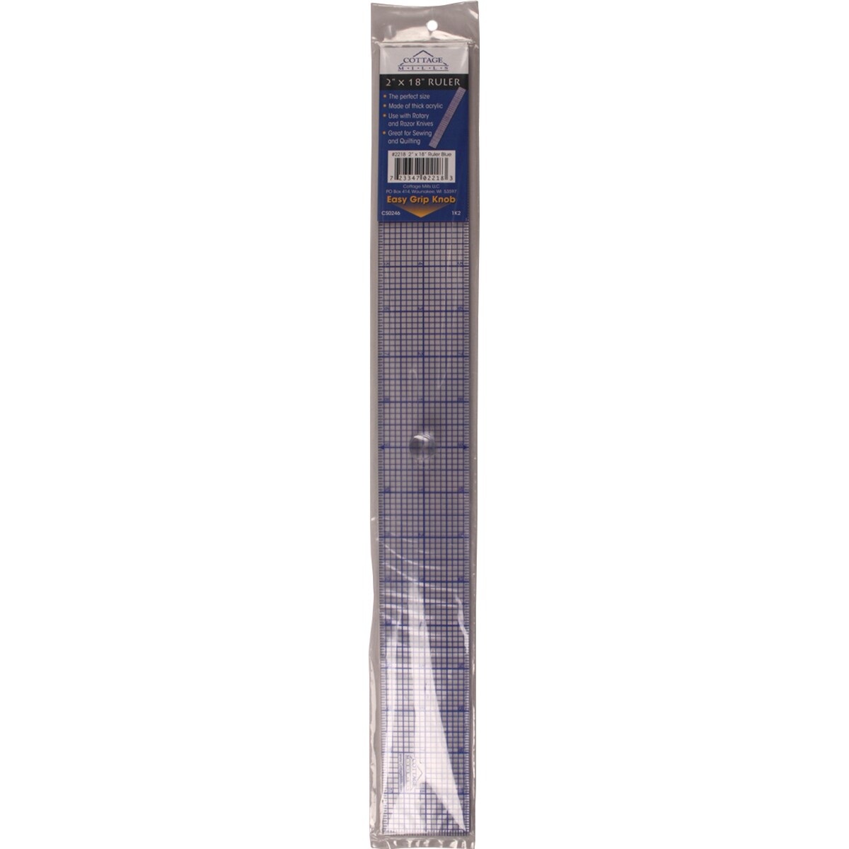 Cottage Mills Design Ruler W/Knob-2