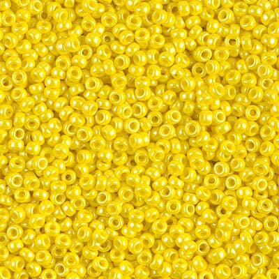 Miyuki 11 Round Seed Bead,11-0422, Opaque Yellow Luster, 13 grams