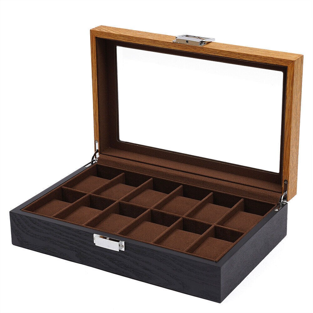 Kitcheniva 12 Slots Vintage Wooden Watch Box