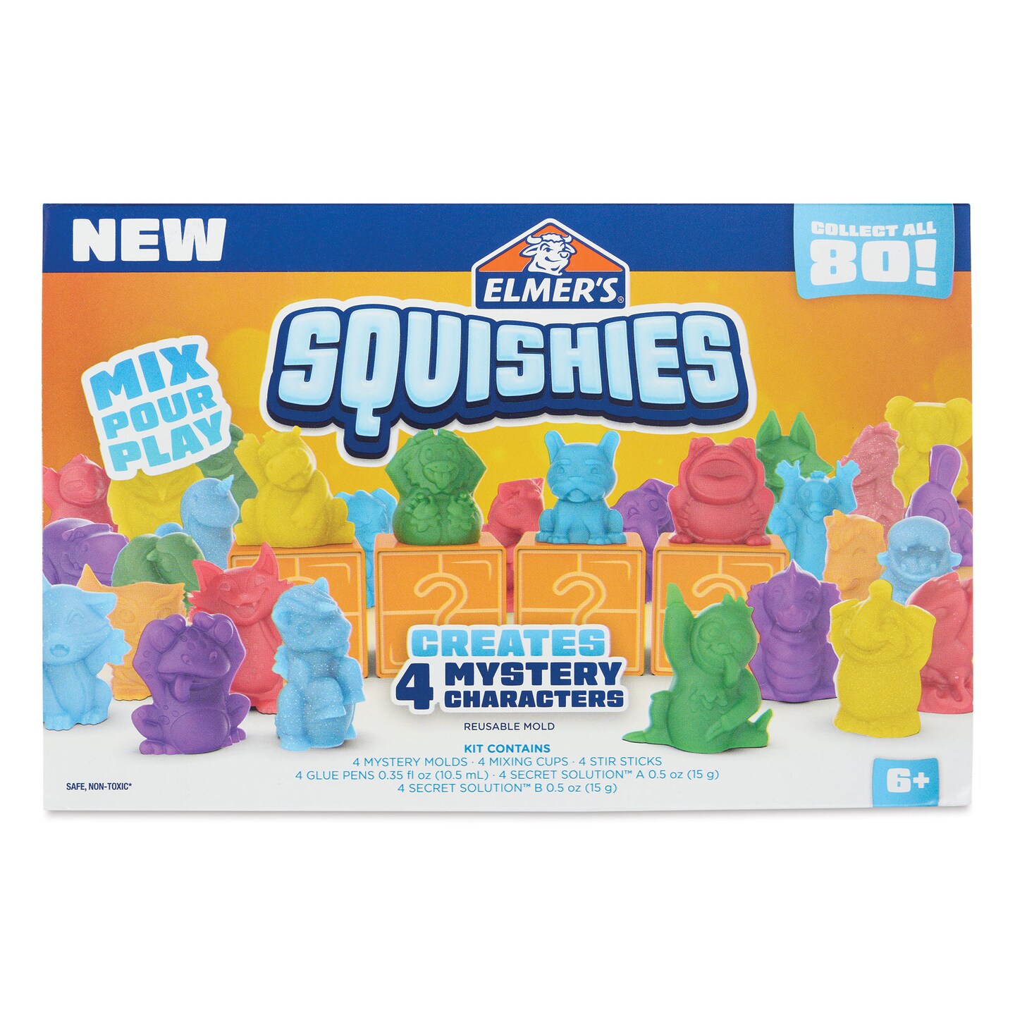 Elmer&#x27;s Squishies Kit - Mystery Character, Pkg of 4