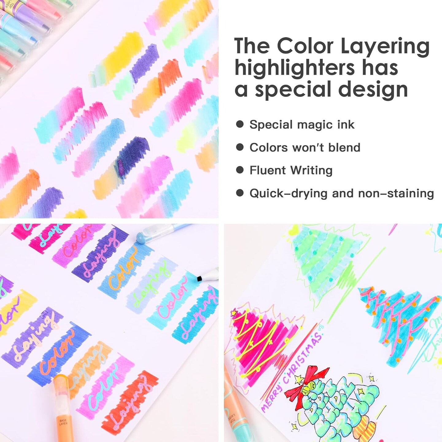 Creative Magic Aesthetic Pastel Color Laying Markers 16 Pens/32 Colors